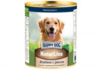 Happy Dog Natur Line консервы для собак любых пород с ягненком и рисом 970г