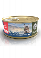 BLITZ Holistic Adult корм для взрослых кошек, нежное суфле, лосось с креветками 100гр