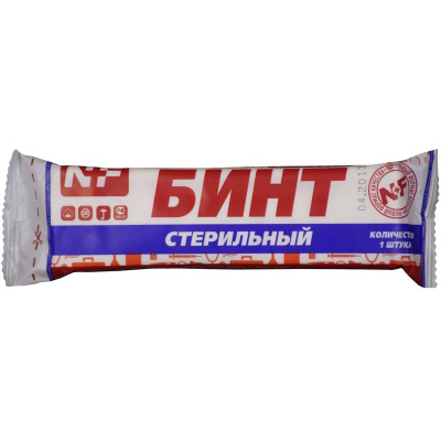 Ньюфарм Бинт марлевый стерильный 7 м х 14 см, плотность 28 2 г/м2, в индивидуальной упаковке, 1 шт