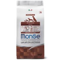 Monge Dog Monoprotein Mini корм для взрослых собак мелких пород ягненок с рисом и картофелем