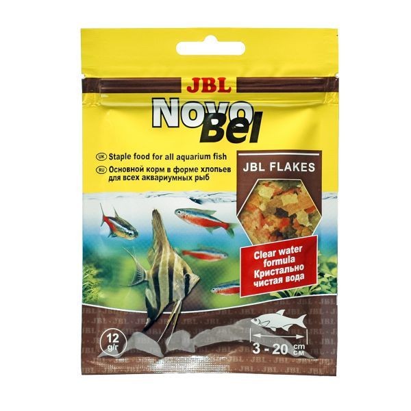 JBL NovoBel Основной корм, хлопья, для пресноводных аквариум. рыб 12г.