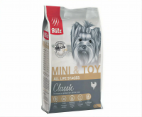 Уценка: Blitz Adult Classic Mini&Toy сухой корм для взрослых собак миниатюрных и мелких пород 7кг (Срок до 06.04.2026) 