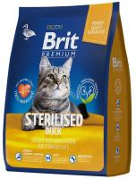 Brit Premium Cat Sterilized Duck & Chicken корм с уткой и курицей для стерилизованных кошек