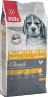 Уценка: Blitz Puppy Classic Chicken & Rice сухой корм для щенков, курица и рис 2кг (Срок до 13.07.2025)