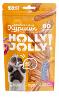 Holly Jolly! Лакомство для собак всех пород, колбаски из курицы 90гр