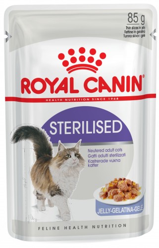 Royal Canin Sterilised для стерилизованных кошек, кусочки в желе