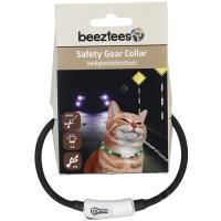 Beeztees Ошейник для кошек силиконовый светящийся с usb черный 35см*10мм