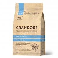Grandorf Cat White Fish & Turkey Skin & Coat Care Сухой корм для кошек, забота о коже и шерсти, белая рыба с индейкой