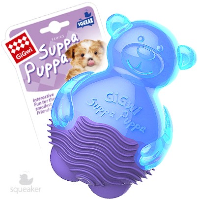 GiGwi 75424 Suppa puppa Игрушка для собак, мишка с пищалкой 10см