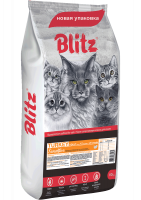 Уценка: Blitz Sensitive Adult Cats сухой корм для взрослых кошек с индейкой (Срок до 21.07.26)