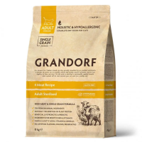 Уценка: Grandorf Cat 4 Meat Prebiotic Sterilised Сухой корм c пребиотиками для кошек, 4 мяса (Повреждена упаковка)