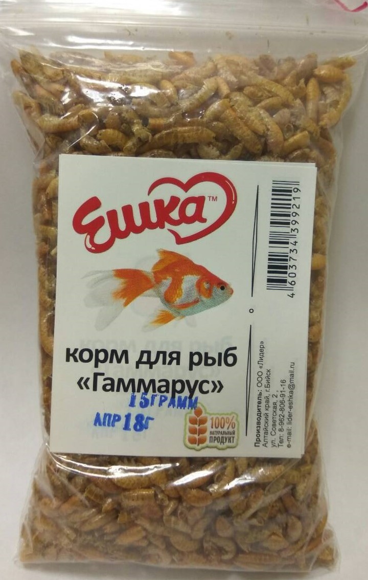 "ЕШКА" Корм для рыб Гаммарус 15гр