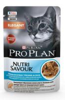 Pro Plan Nutrisavour Derma Plus для взрослых кошек с чувствительной кожей, с треской в соусе 85г