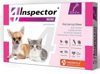 Inspector Mini капли на холку для собак мелких пород и кошек от 0,5 до 2 кг, 1 шт