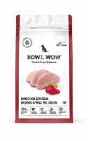 Bowl Wow Сухой корм для собак средних пород, индейка, курица с рисом и свеклой