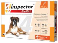 Inspector Quadro Капли от внешних и внутренних паразитов для собак, (от 25 до 40 кг)