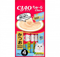 Inaba Ciao Churu пюре для кошек, тунец кацуо, 14г*4