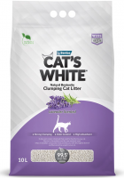 Cat's White Lavender наполнитель комкующийся с нежным ароматом лаванды 