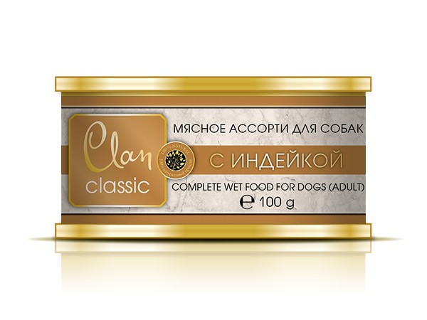 Clan Classic консервы для собак, мясное ассорти с индейкой