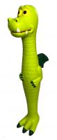 №1 Крокодил длинный с пищалкой, латекс, 25 см