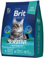 Уценка: Brit Premium Cat Sensitive корм с индейкой и ягненком для кошек с чувствительным пищеварением (Срок)