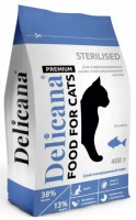 Delicana Сухой корм для стерилизованных кошек, лосось