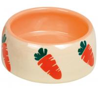 NOBBY Carrot Миска для грызунов, керамика бежевая оранжевая, 250мл