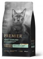 Premier Cat Lamb & Turkey Sterilised Сухой корм для стерилизованных кошек, Свежее мясо ягненка с индейкой