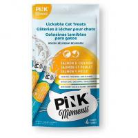 Pink moments пюре для кошек и котят, из филе лосося и курицы с тунцом, 4*15г