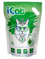 iCat силикагелевый наполнитель с ароматом алое вера 5 л