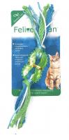 Feline Clean Dental игрушка для кошек колечко прорезыватель с лентами, резина