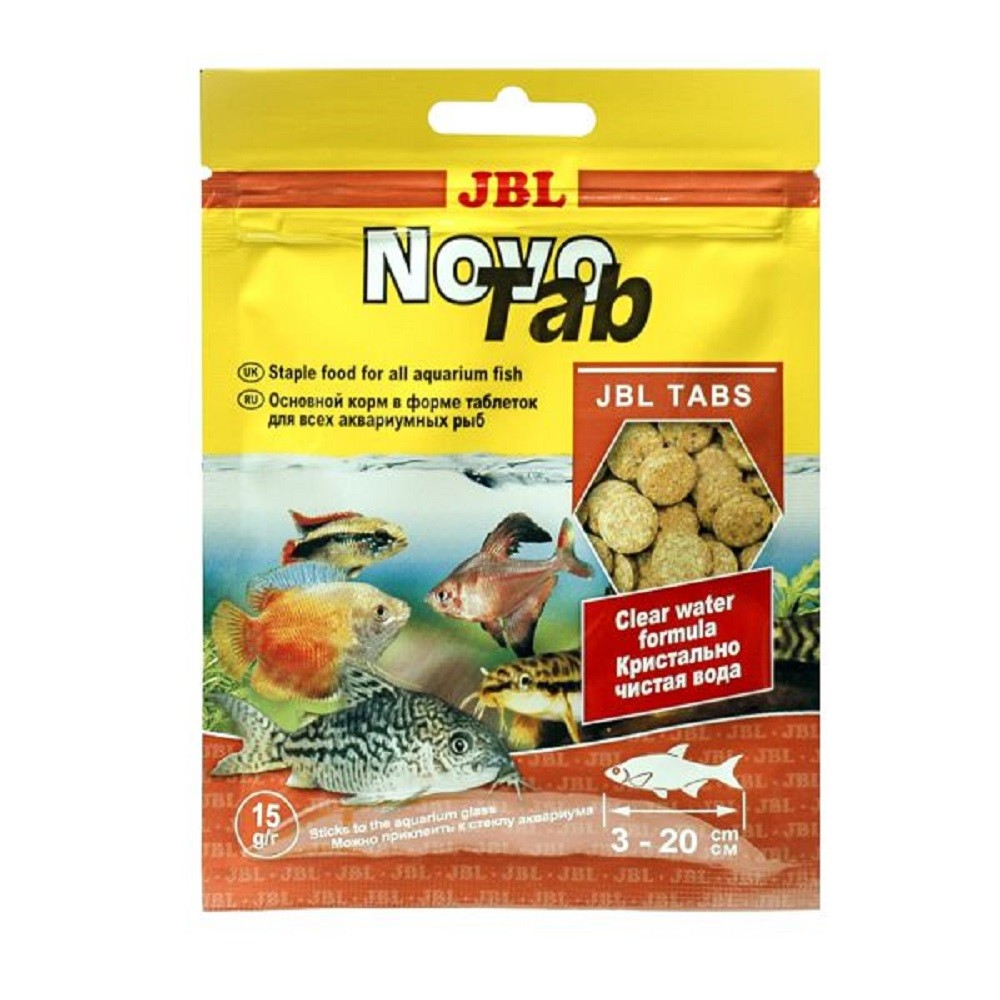 JBL NovoTab Основной корм, таблетки, для пресноводных аквариум.рыб 15г.