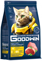 Goodwin Сухой корм для стерилизованных кошек и кастрированных котов, профилактика мочекаменной болезни, с индейкой и уткой