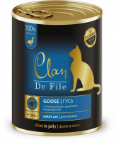 Уценка: Clan De File консервы для кошек, гусь 340гр (Срок до 18.08.2023)