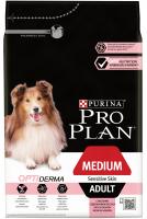 Pro Plan Medium Adult Sensitive Skin, для средних пород, чувствительная кожа, лосось и рис