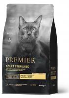 Premier Cat Turkey Sterilised Сухой корм для стерилизованных кошек, Свежее мясо индейки