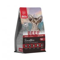 Blitz Adult Cats Sensitive Beef сухой корм для взрослых кошек с говядиной (Обновленный состав)