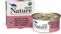PRIME NATURE Консервы для кошек в бульоне, тунец с лососем 85гр