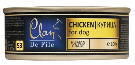 Clan De File консервы для собак, с курицей