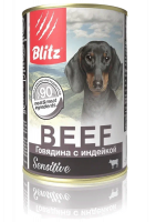 Blitz Sensitive корм для собак всех пород и возрастов, говядина с индейкой