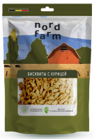 Nord Farm Лакомства для кошек, бисквиты с курицей, 90г
