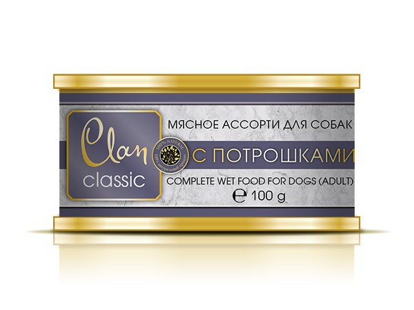 Clan Classic консервы для собак, мясное ассорти с потрошками