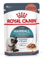 Royal Canin Hairball для вывода шерсти, кусочки в соусе