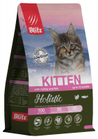 Blitz Holistic Turkey&Fish Kitten сухой корм для беременных, кормящих кошек и котят, с индейкой и рыбой