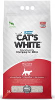 Cat's White Natural наполнитель комкующийся натуральный без ароматизатора 