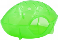 Зооэкспресс Домик для хомяка DeLuxe, без дверцы, полупрозрачный, 18*12*9 см