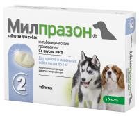 KRKA Милпразон таблетки от гельминтов для щенков и маленьких собак до 5 кг, 2 таб