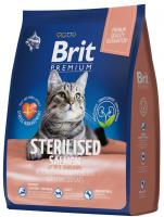 Brit Premium Cat Sterilized Salmon & Chicken Сухой корм с лососем и курицей для стерилизованных кошек