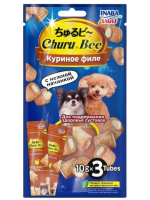 INABA Churu Bee лакомство для собак запеченные трубочки Куриное филе для суставов 10г*3шт