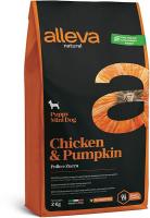 Alleva Natural Сухой корм для для щенков с курицей и тыквой
